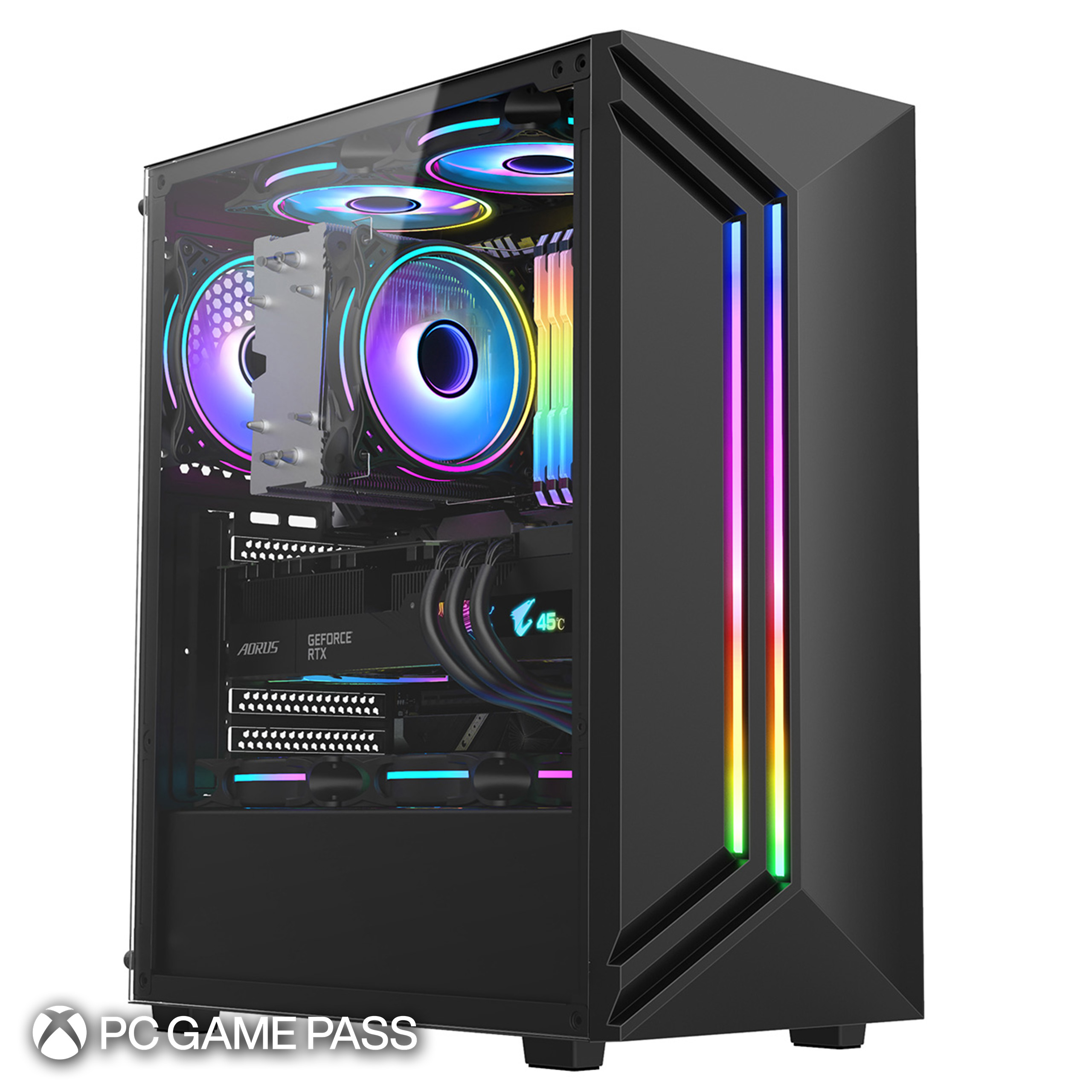 Intel i7-11700F Obsidian Core Gaming PC, RTX 3060, 16GB RAM, 1TB SSD