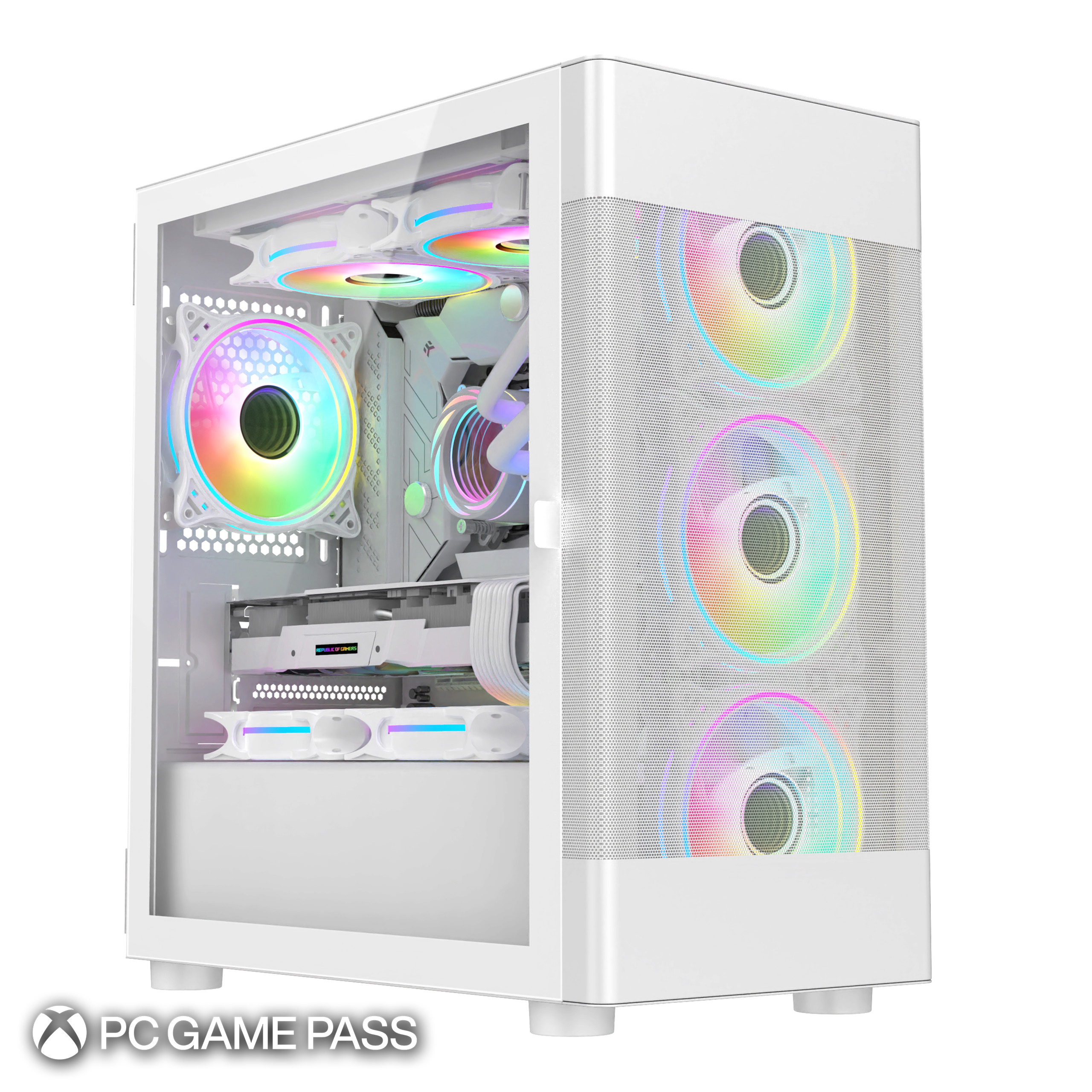 All White – Intel Core i5 12400F, RTX 4060 8GB Gaming PC